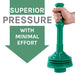Utility-Sink.com Antimicrobial Bellows Accordion Toilet Plunger with Black Storage Tray (Green) - Product Image 6