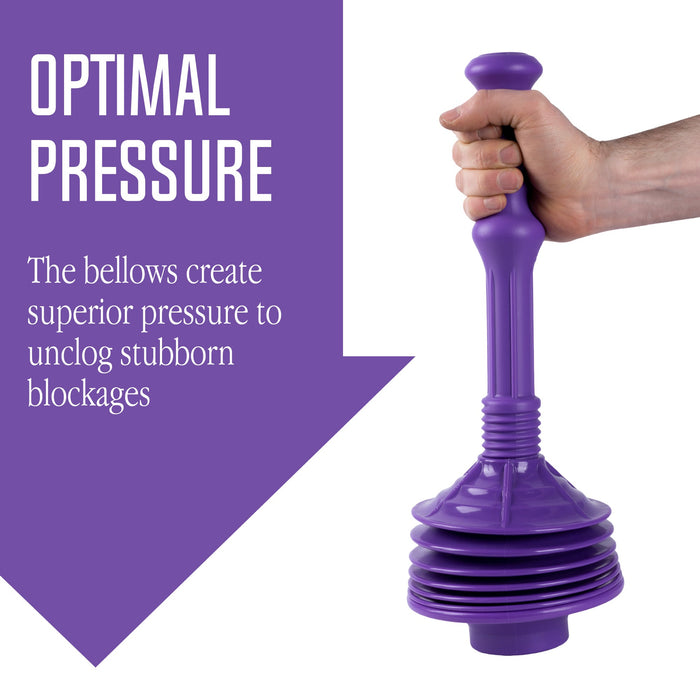 Utility-Sink.com Bellows Accordion Toilet Plunger (Purple) - Product Image 6