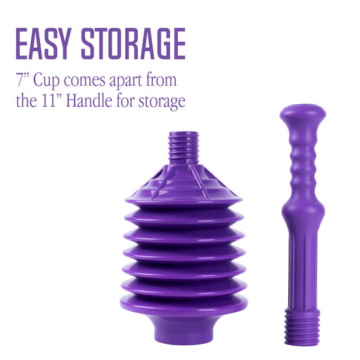Utility-Sink.com Bellows Accordion Toilet Plunger (Purple) - Alternate View