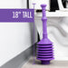Utility-Sink.com Bellows Accordion Toilet Plunger (Purple) - Detail View 2