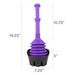 Utility-Sink.com Antimicrobial Bellows Accordion Toilet Plunger with Black Storage Tray (Purple) - Alternate View