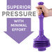 Utility-Sink.com Antimicrobial Bellows Accordion Toilet Plunger with Black Storage Tray (Purple) - Product Image 6