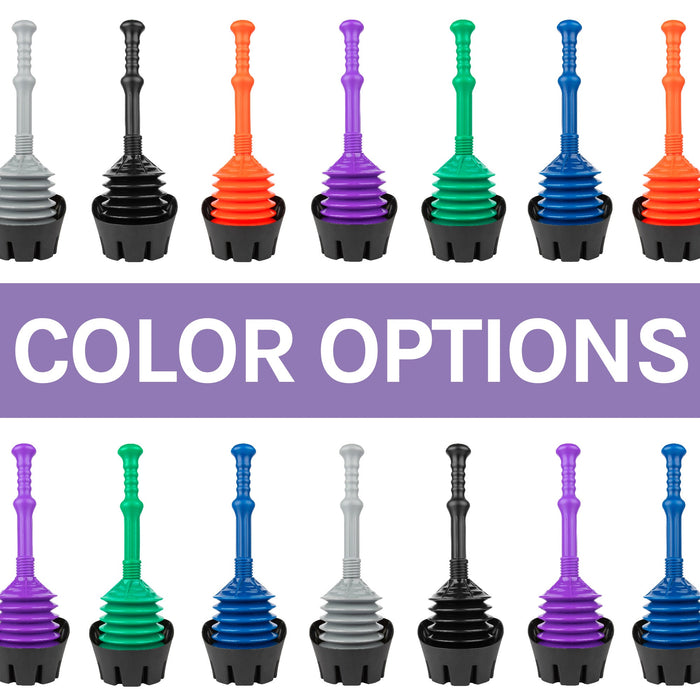 Utility-Sink.com Antimicrobial Bellows Accordion Toilet Plunger with Black Storage Tray (Purple) - Product Image 9