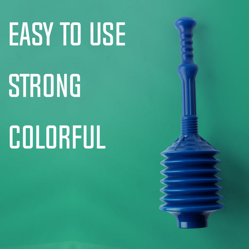 Utility-Sink.com Bellows Accordion Toilet Plunger (Blue) - Alternate View