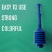 Utility-Sink.com Bellows Accordion Toilet Plunger (Blue) - Alternate View