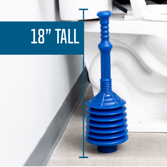 Utility-Sink.com Bellows Accordion Toilet Plunger (Blue) - Product Image 8