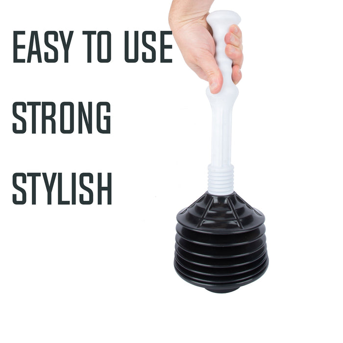 Utility-Sink.com Bellows Accordion Toilet Plunger (Black and White) - Alternate View