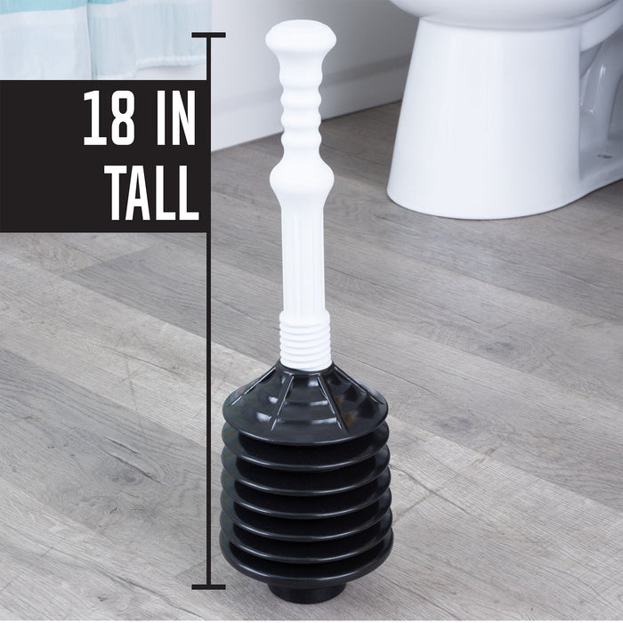 Utility-Sink.com Bellows Accordion Toilet Plunger (Black and White) - Product Image 7