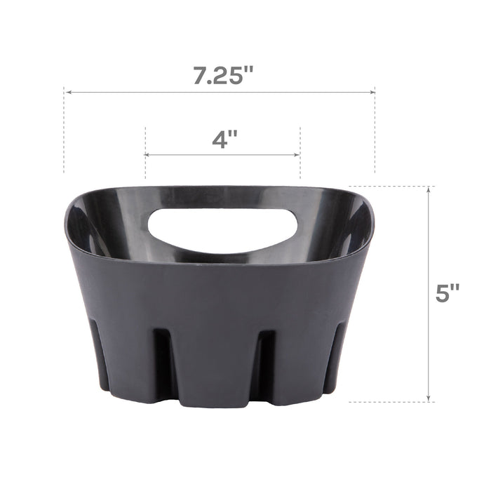 Utility-Sink.com Antimicrobial Universal Drip Tray for Toilet Plunger (Black) - Alternate View