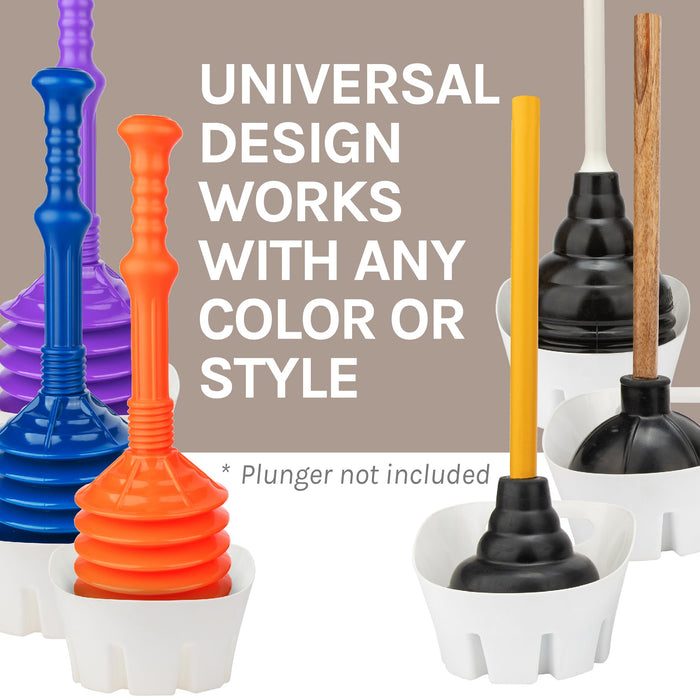 Utility-Sink.com Antimicrobial Universal Drip Tray for Toilet Plunger (White) - Product Image 6