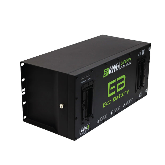 48V 105Ah LiFePO4 Battery - side view