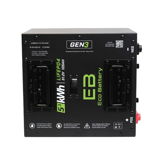 48V 105Ah LiFePO4 Battery - angle view