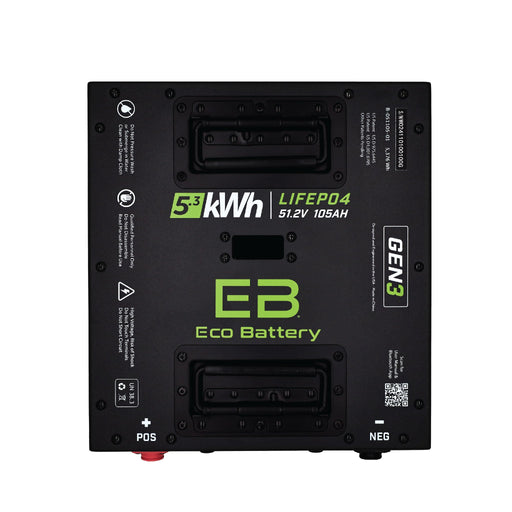 48V 105Ah LiFePO4 Battery Bundle / Club Car DS - angle view