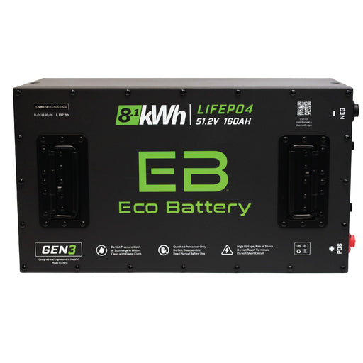 48V 160Ah LiFePO4 Battery Bundle / Club Car Carryall - angle view