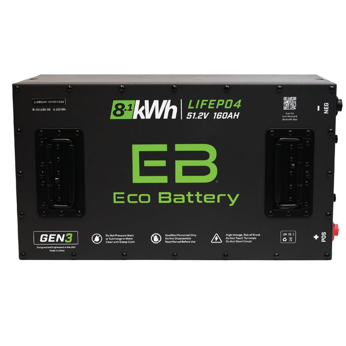 Eco Battery 51V 160Ah LiFePO4 golf cart battery bundle for EZGO TXT Samsung Gen1