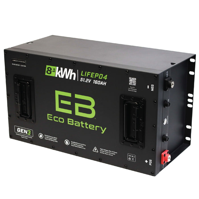48V 160Ah LiFePO4 Battery - side view
