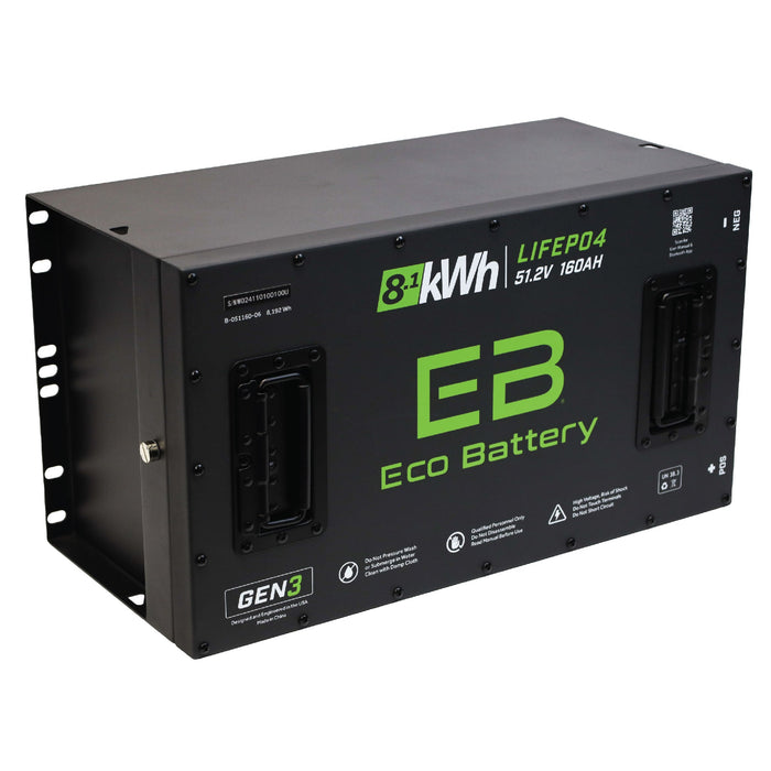 48V 160Ah LiFePO4 Battery - angle view