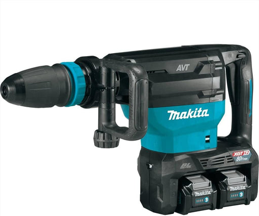 VM Hardware Makita GMH02PM 80V max (40V max X2) XGT® Brushless 28 lb. SDS-MAX AVT® Demolition Hammer Kit... - Side View
