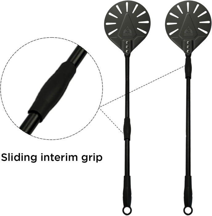 Chicago Brick Oven Turning Perforated Pizza Peel - 7" Diameter - 35" Overall Length - Premium Pizza Peel