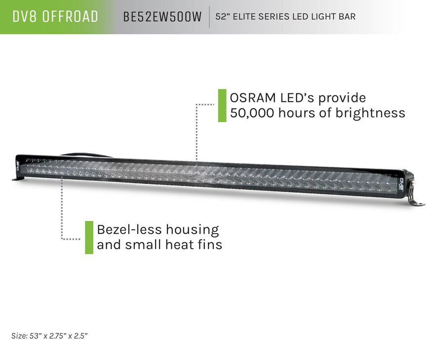 DV8 Offroad 52-Inch Elite Series LED Light Bar Dual Row – image 9 of 11