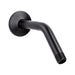 Utility-Sink.com 8 in. Stainless Steel Shower Head Extension Arm with Flange (Black Finish) - Main Product Image