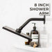 Utility-Sink.com 8 in. Stainless Steel Shower Head Extension Arm with Flange (Black Finish) - Product Image 7