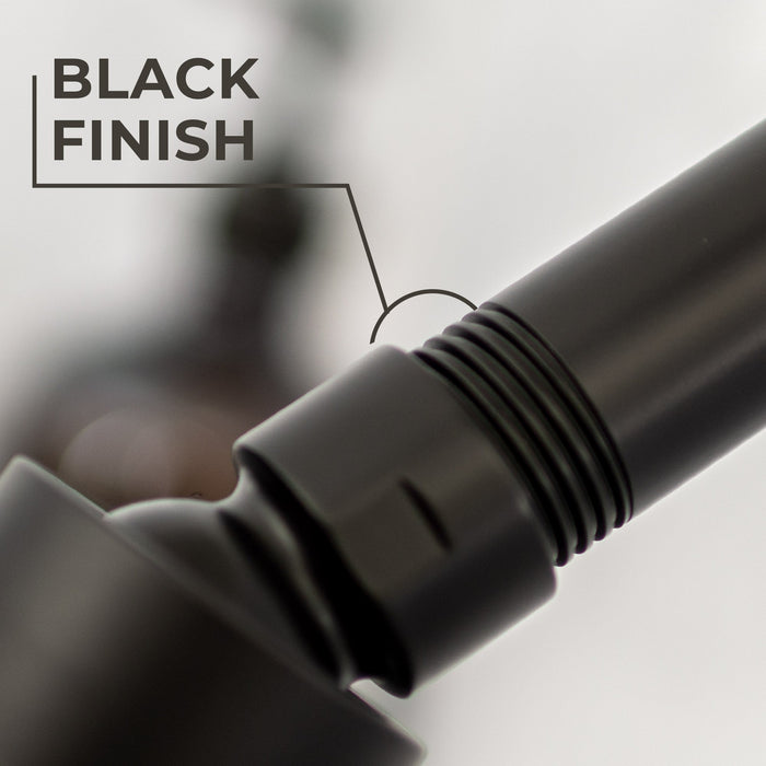 Utility-Sink.com 8 in. Stainless Steel Shower Head Extension Arm with Flange (Black Finish) - Product Image 5