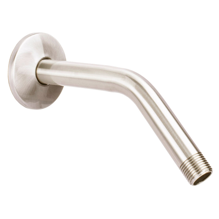 Utility-Sink.com 8 in. Stainless Steel Shower Head Extension Arm with Flange (Brushed Nickel Finish) - Main Product Image