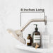 Utility-Sink.com 8 in. Stainless Steel Shower Head Extension Arm with Flange (Brushed Nickel Finish) - Alternate View