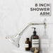 Utility-Sink.com 8 in. Stainless Steel Shower Head Extension Arm with Flange (Chrome Finish) - Product Image 5