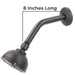 Utility-Sink.com 8 in. Stainless Steel Shower Head Extension Arm with Flange (Oil-Rubbed Bronze Finish) - Alternate View