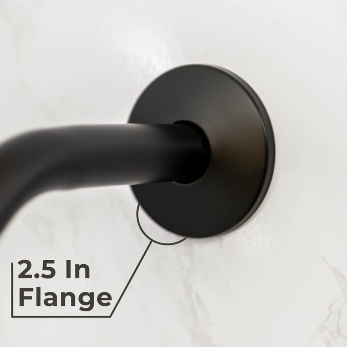 Utility-Sink.com 8 in. Stainless Steel Shower Head Extension Arm with Flange (Oil-Rubbed Bronze Finish) - Detail View 2