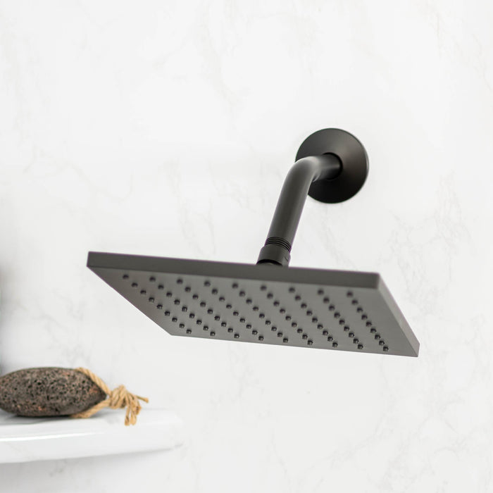 Utility-Sink.com 8 in. Stainless Steel Shower Head Extension Arm with Flange (Oil-Rubbed Bronze Finish) - Detail View 3