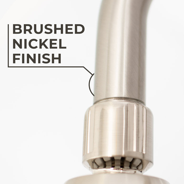 Utility-Sink.com 12 in. L-Shaped Shower Head Extension Arm (Brushed Nickel Finish) - Product Image 6