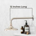 Utility-Sink.com 12 in. L-Shaped Shower Head Extension Arm (Brushed Nickel Finish) - Alternate View