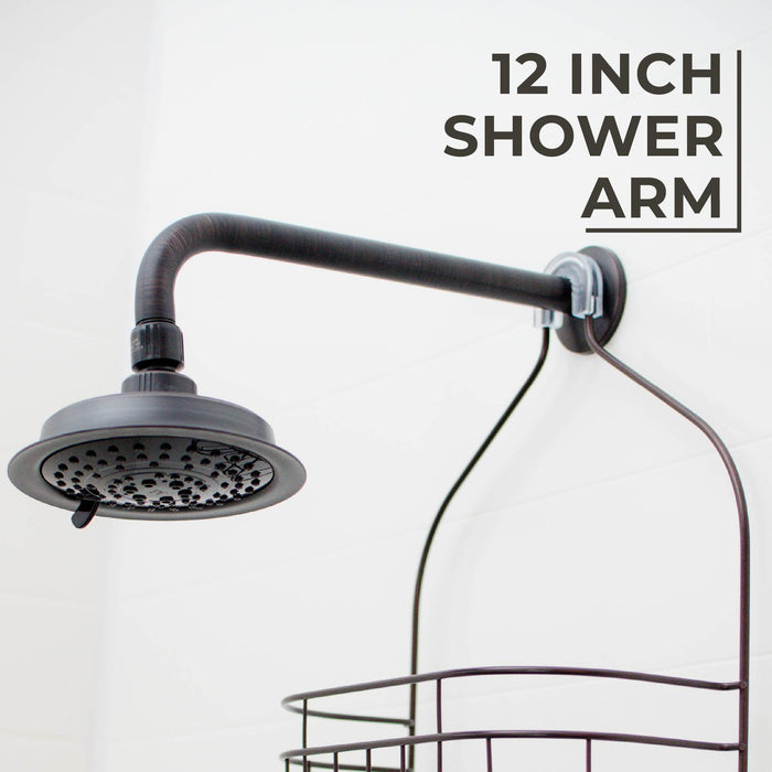 Utility-Sink.com 12 in. L-Shaped Shower Head Extension Arm (Oil-Rubbed Bronze Finish) - Product Image 6