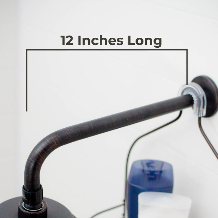 Utility-Sink.com 12 in. L-Shaped Shower Head Extension Arm (Oil-Rubbed Bronze Finish) - Alternate View