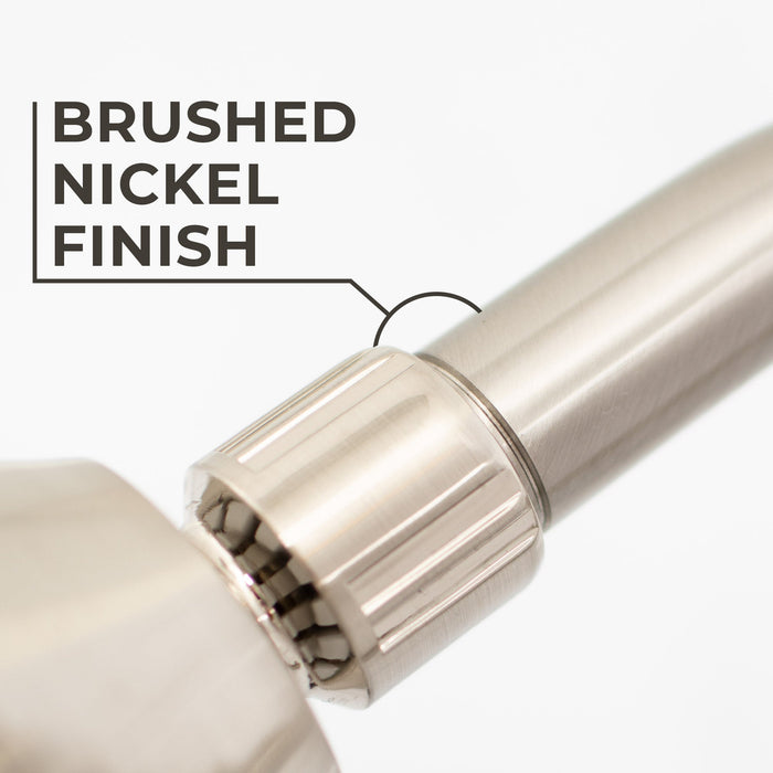 Utility-Sink.com 10.5 in. S-Shaped Stainless Steel Shower Head Extension Arm (Brushed Nickel Finish) - Product Image 7