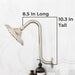 Utility-Sink.com 10.5 in. S-Shaped Stainless Steel Shower Head Extension Arm (Brushed Nickel Finish) - Alternate View