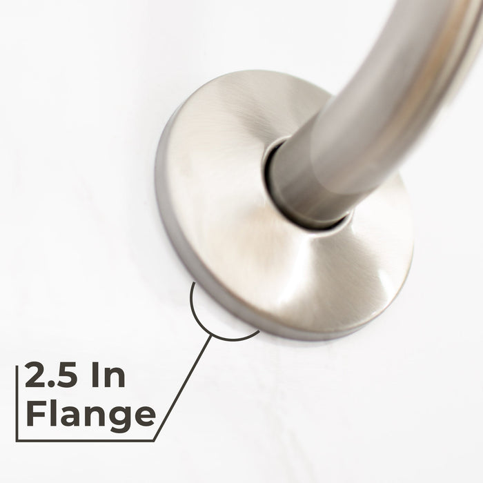 Utility-Sink.com 10.5 in. S-Shaped Stainless Steel Shower Head Extension Arm (Brushed Nickel Finish) - Detail View 2