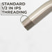 Utility-Sink.com 10.5 in. S-Shaped Stainless Steel Shower Head Extension Arm (Brushed Nickel Finish) - Detail View 3