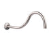 Utility-Sink.com 16 in. High-Arc Hook Shower Head Extension Arm (Brushed Nickel Finish) - Main Product Image