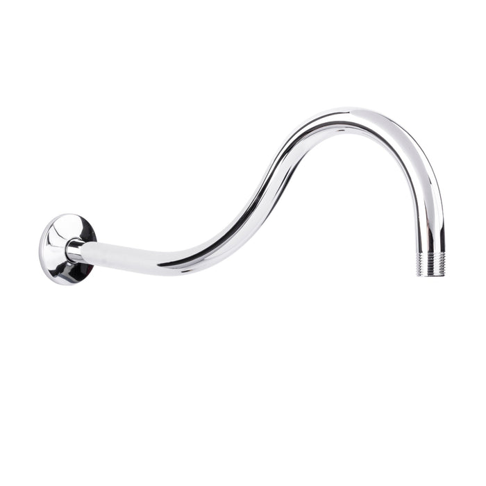 Utility-Sink.com 16 in. High-Arc Hook Shower Head Extension Arm (Chrome Finish) - Main Product Image
