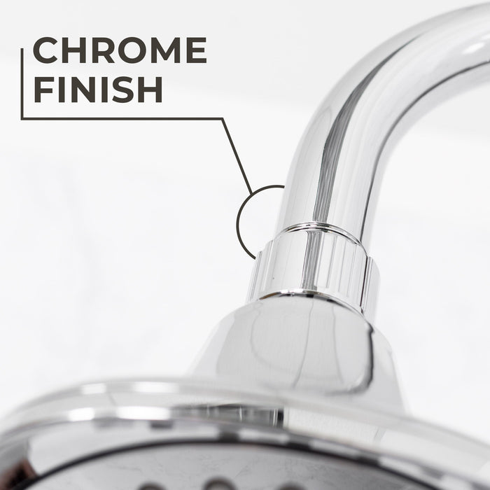 Utility-Sink.com 16 in. High-Arc Hook Shower Head Extension Arm (Chrome Finish) - Product Image 7