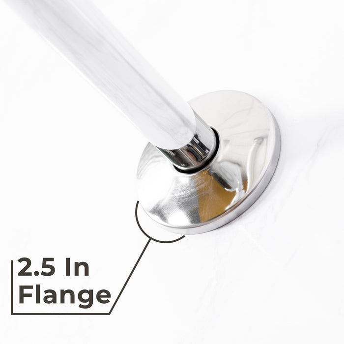 Utility-Sink.com 16 in. High-Arc Hook Shower Head Extension Arm (Chrome Finish) - Detail View 2