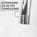 Utility-Sink.com 16 in. High-Arc Hook Shower Head Extension Arm (Chrome Finish) - Detail View 3