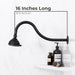 Utility-Sink.com 16 in. High-Arc Hook Shower Head Extension Arm (Oil-Rubbed Bronze Finish) - Alternate View