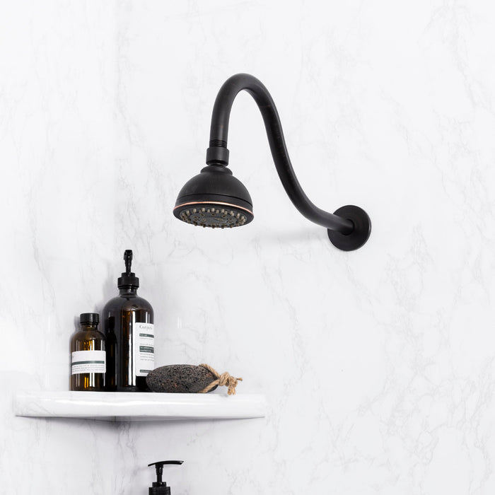 Utility-Sink.com 16 in. High-Arc Hook Shower Head Extension Arm (Oil-Rubbed Bronze Finish) - Product Image 5