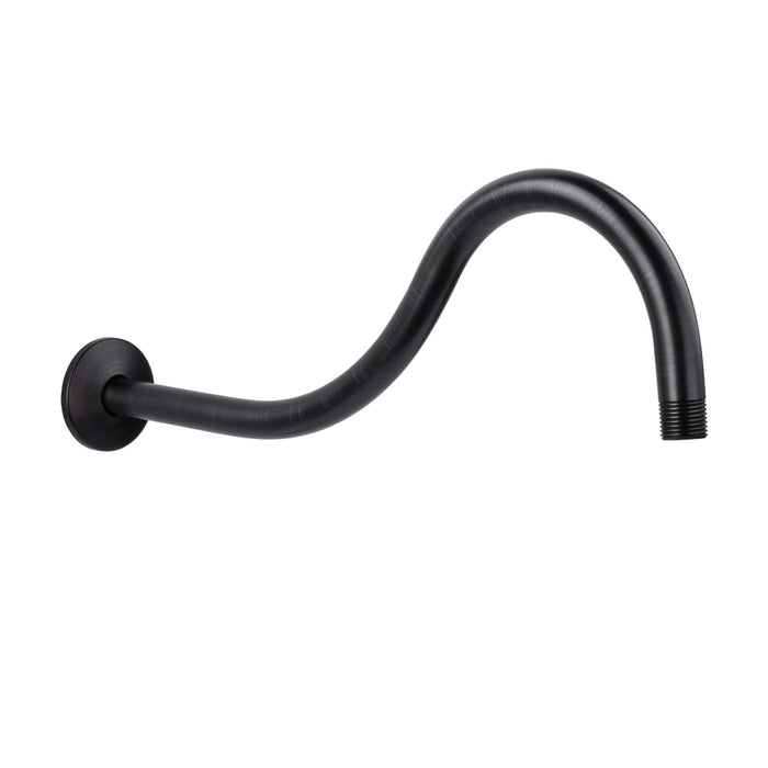 Utility-Sink.com 16 in. High-Arc Hook Shower Head Extension Arm (Oil-Rubbed Bronze Finish) - Main Product Image