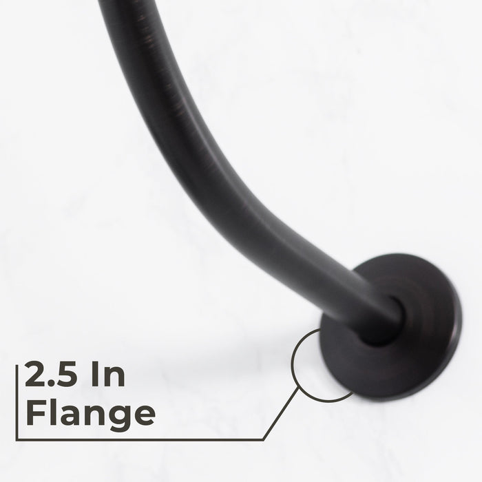 Utility-Sink.com 16 in. High-Arc Hook Shower Head Extension Arm (Oil-Rubbed Bronze Finish) - Detail View 2